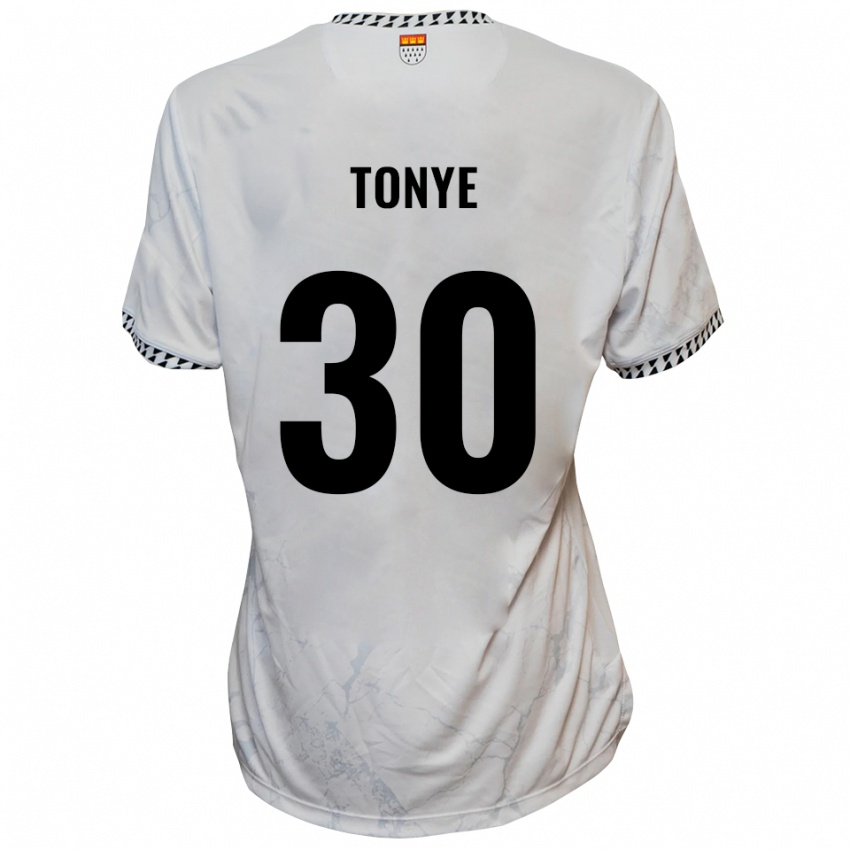 גברים יאניק אמה טוניה #30 לבן שחור הרחק ג'רזי 2025/26 חולצה קצרה