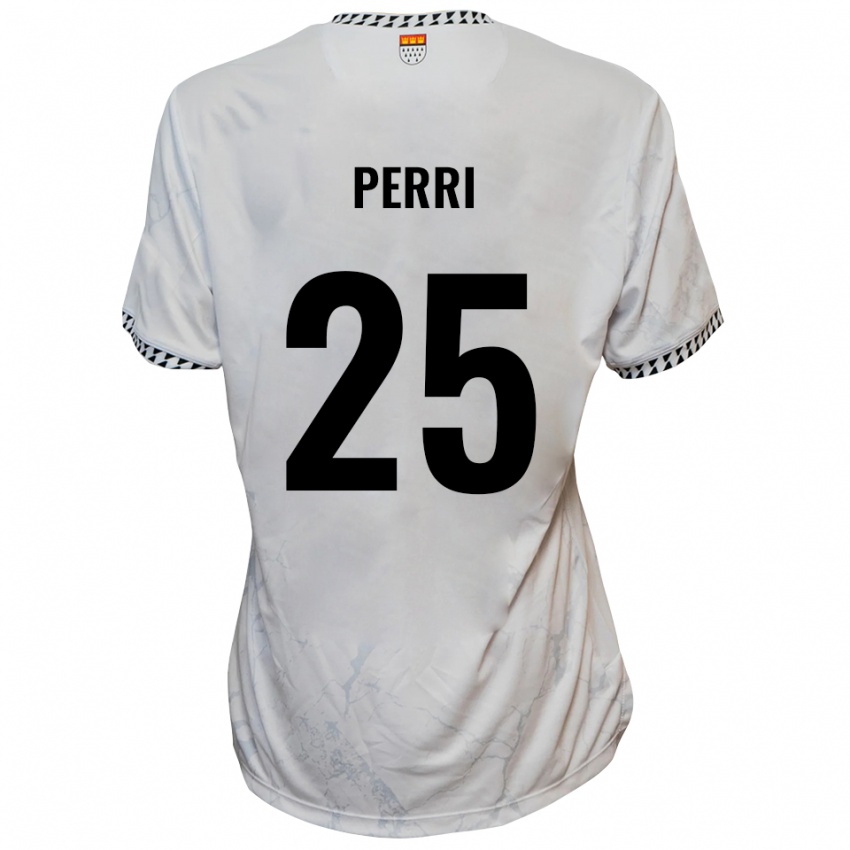 גברים Diego Perri #25 לבן שחור הרחק ג'רזי 2025/26 חולצה קצרה