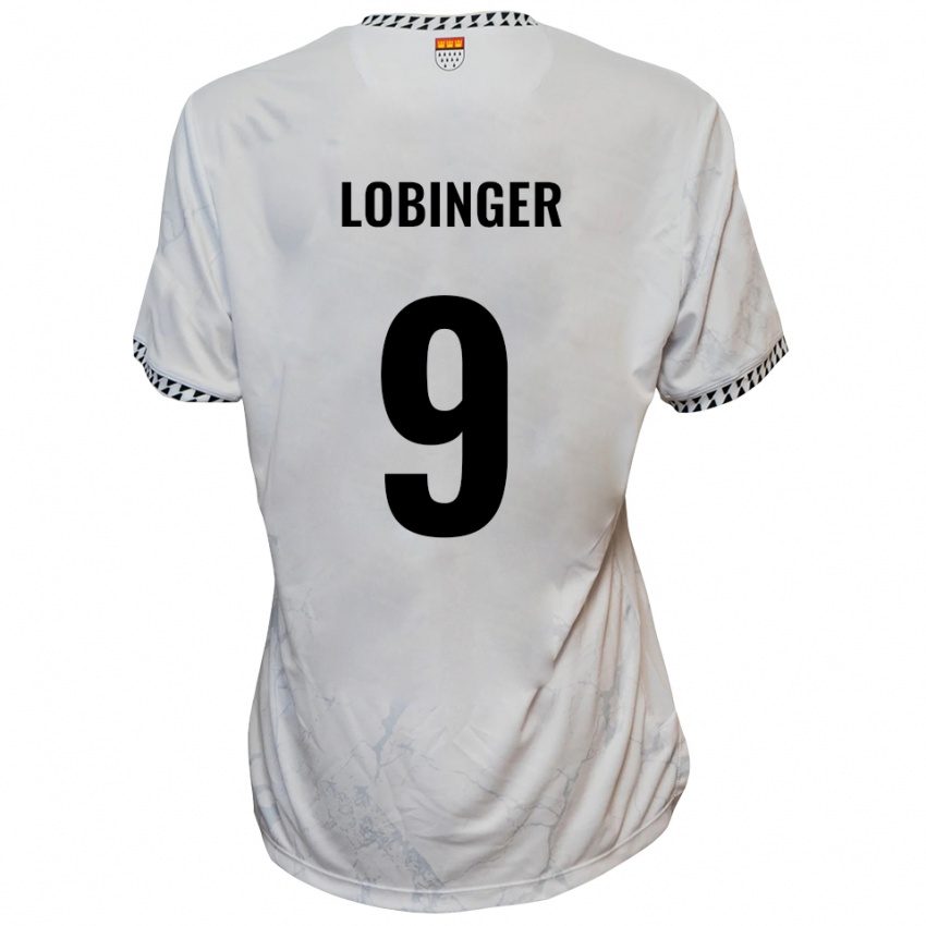 גברים Lex-Tyger Lobinger #9 לבן שחור הרחק ג'רזי 2025/26 חולצה קצרה