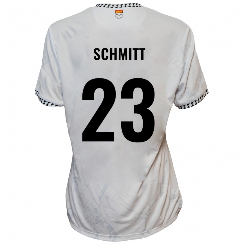 גברים Bruno Schmitt #23 לבן שחור הרחק ג'רזי 2025/26 חולצה קצרה