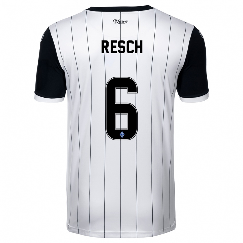 גברים Kimo Resch #6 לבן שחור הרחק ג'רזי 2025/26 חולצה קצרה