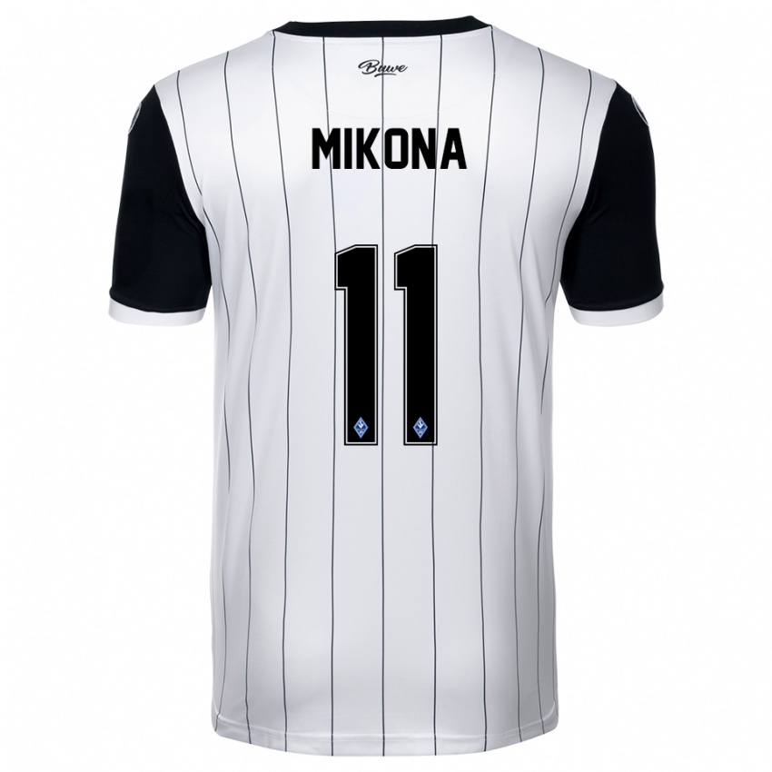 גברים Lenny Mikona #11 לבן שחור הרחק ג'רזי 2025/26 חולצה קצרה