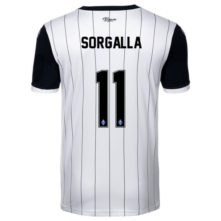 גברים Tom Sorgalla #11 לבן שחור הרחק ג'רזי 2025/26 חולצה קצרה