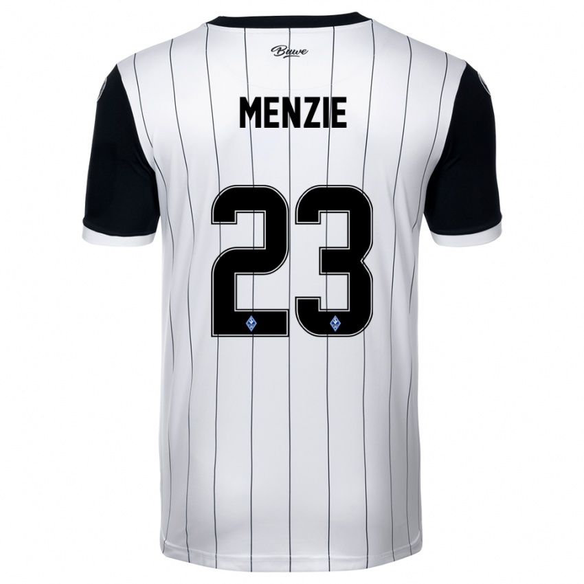 גברים אמיר מנזי #23 לבן שחור הרחק ג'רזי 2025/26 חולצה קצרה