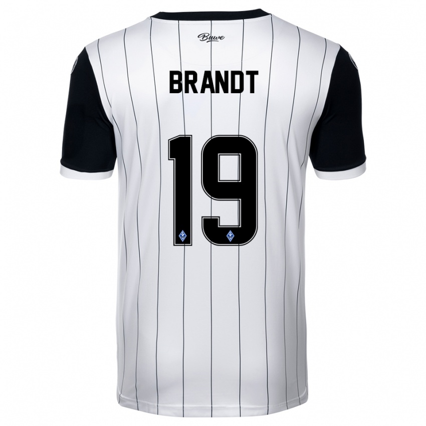 גברים יאשה ברנדט #19 לבן שחור הרחק ג'רזי 2025/26 חולצה קצרה