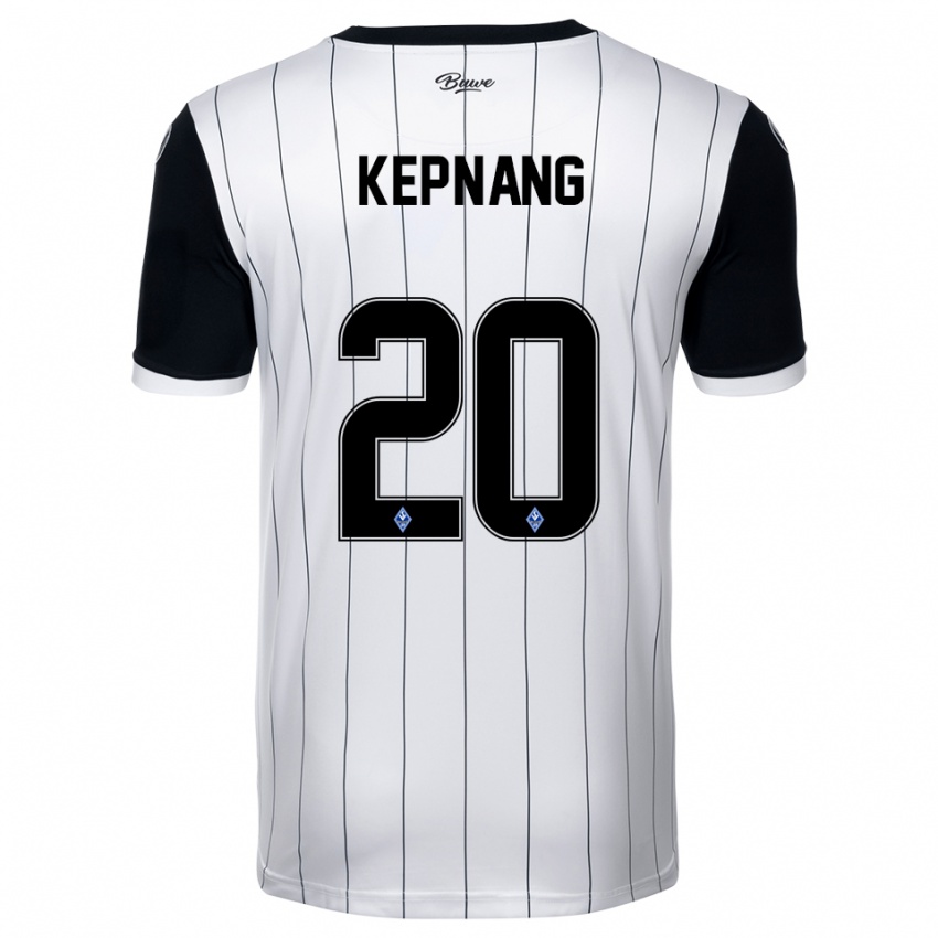 גברים Jason Kepnang #20 לבן שחור הרחק ג'רזי 2025/26 חולצה קצרה