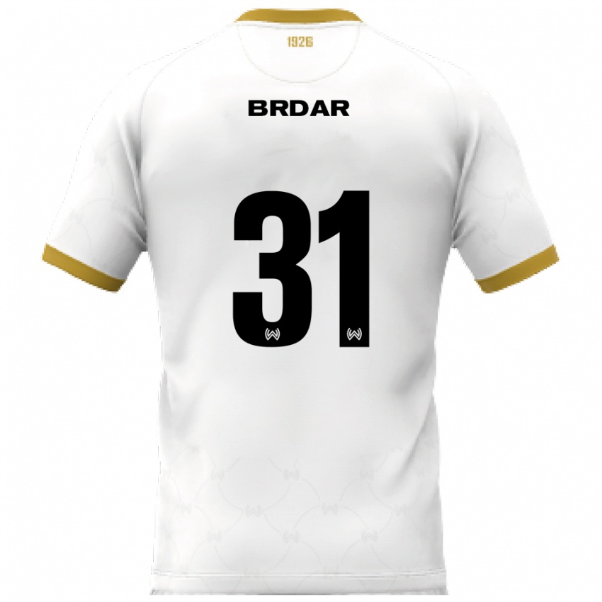 גברים נואה פיליפ ברדאר #31 לבן זהב הרחק ג'רזי 2025/26 חולצה קצרה