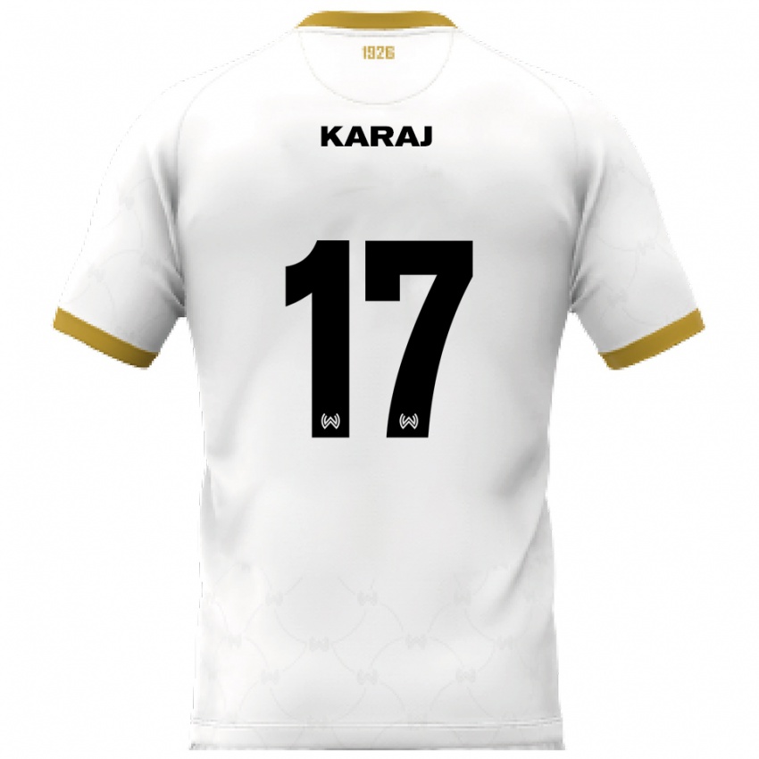 גברים ארלדו קראג׳ #17 לבן זהב הרחק ג'רזי 2025/26 חולצה קצרה