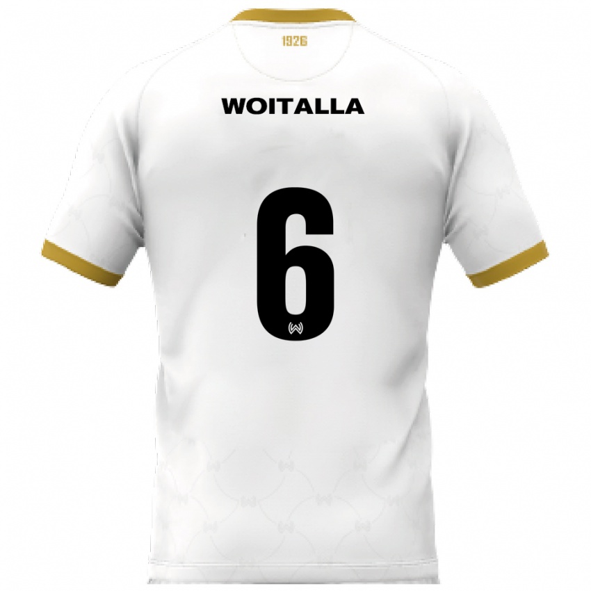 גברים Luis Woitalla #6 לבן זהב הרחק ג'רזי 2025/26 חולצה קצרה