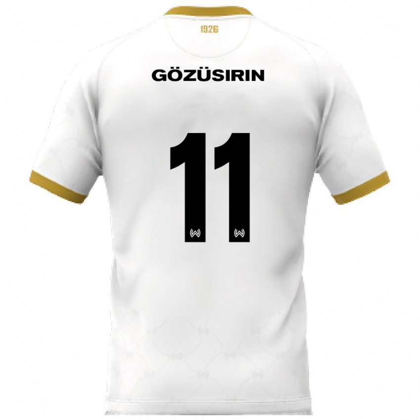 גברים Tarik Gözüsirin #11 לבן זהב הרחק ג'רזי 2025/26 חולצה קצרה