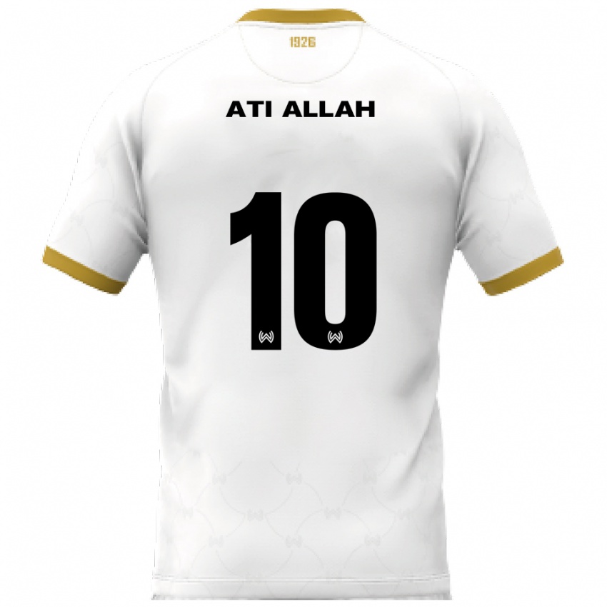 גברים איברהים אטי אללה #10 לבן זהב הרחק ג'רזי 2025/26 חולצה קצרה
