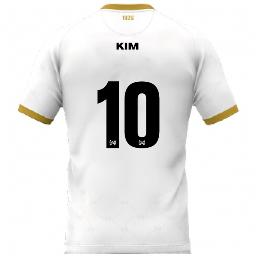 גברים סאן-קיל קים #10 לבן זהב הרחק ג'רזי 2025/26 חולצה קצרה