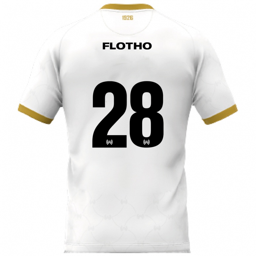 גברים מוריץ פלות׳ו #28 לבן זהב הרחק ג'רזי 2025/26 חולצה קצרה