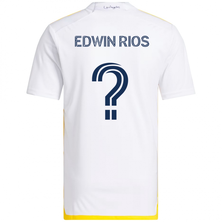 ילדים Edwin Rios #0 לבן צהוב ג'רזי ביתית 2025/26 חולצה קצרה
