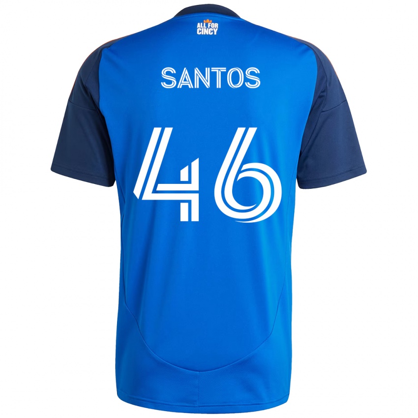 ילדים Guilherme Santos #46 לבן כחול כתום ג'רזי ביתית 2025/26 חולצה קצרה