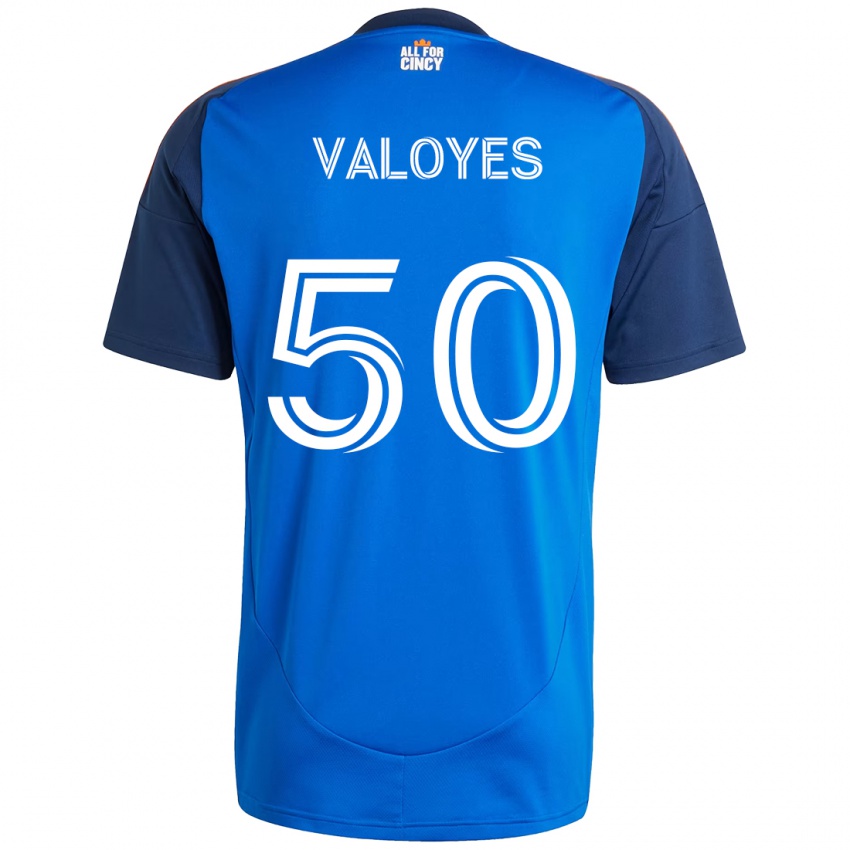 ילדים Yeiner Valoyes #50 לבן כחול כתום ג'רזי ביתית 2025/26 חולצה קצרה