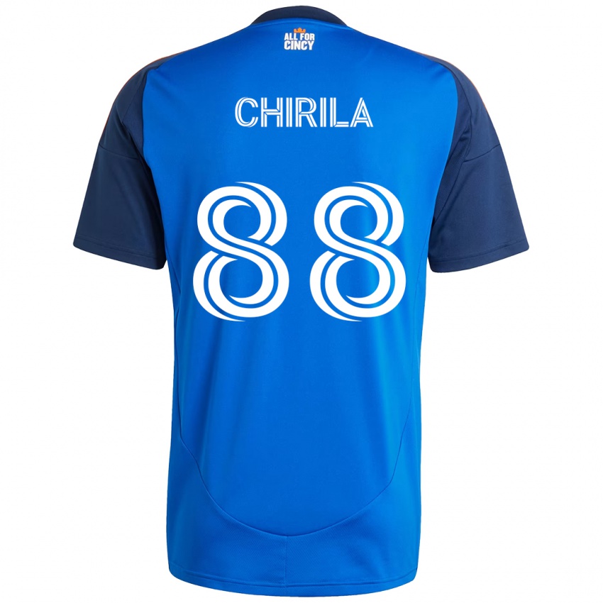 ילדים Andrei Chirilă #88 לבן כחול כתום ג'רזי ביתית 2025/26 חולצה קצרה