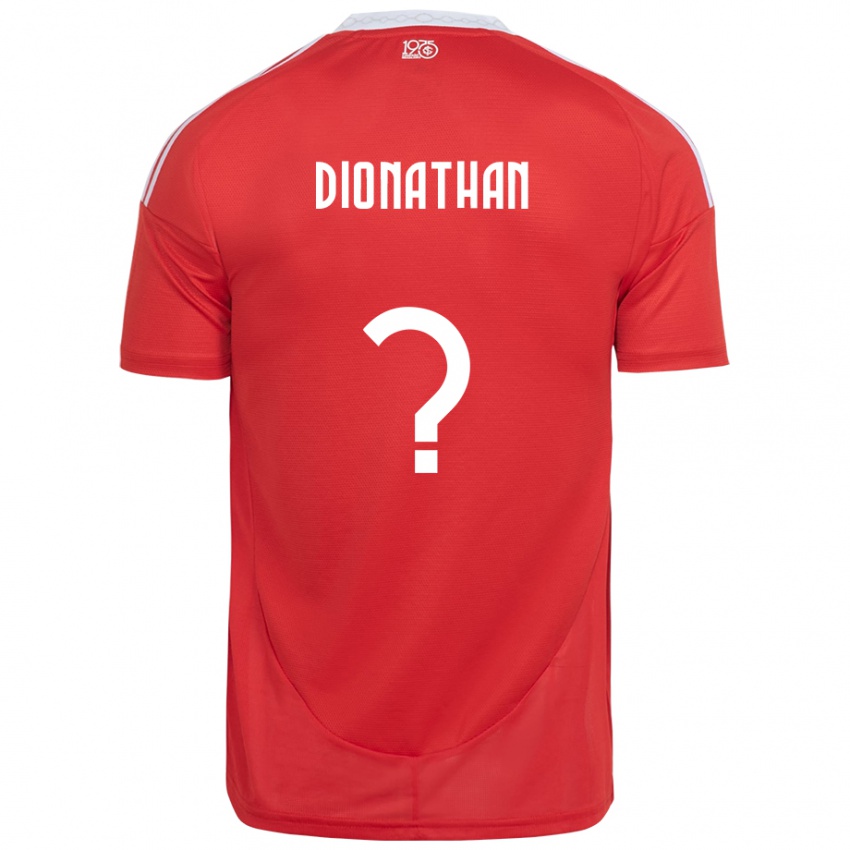 ילדים Dionathan #0 אדום לבן ג'רזי ביתית 2025/26 חולצה קצרה