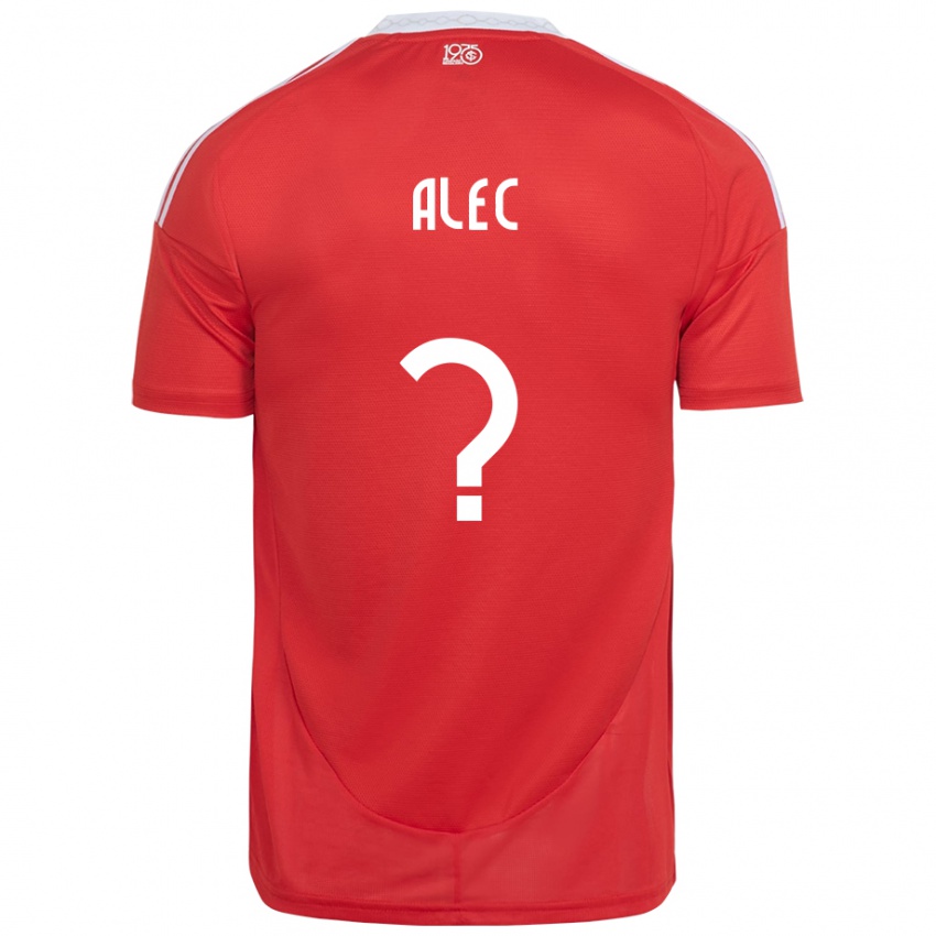 ילדים Alec #0 לבן אדום ג'רזי ביתית 2025/26 חולצה קצרה