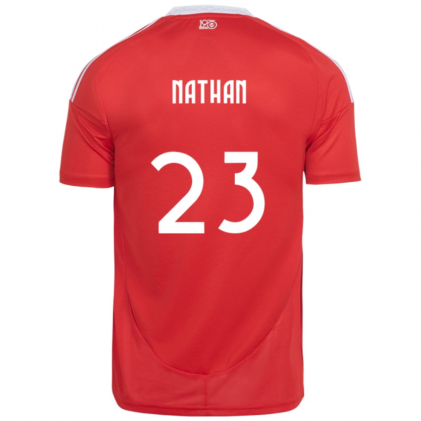 ילדים Nathan #23 לבן אדום ג'רזי ביתית 2025/26 חולצה קצרה
