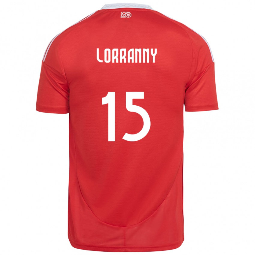 ילדים Lorranny #15 לבן אדום ג'רזי ביתית 2025/26 חולצה קצרה