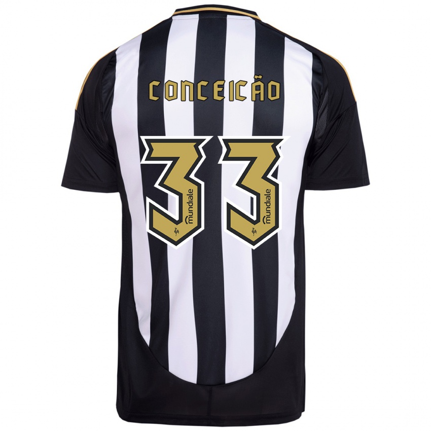 ילדים Robert Conceição #33 לבן שחור ג'רזי ביתית 2025/26 חולצה קצרה