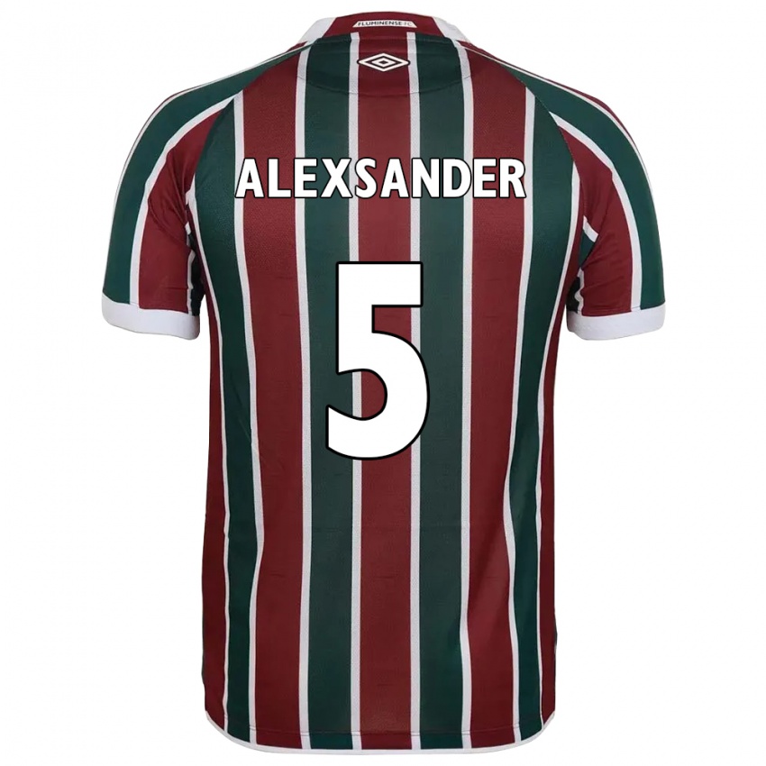 ילדים Alexsander #5 ירוק חום-ערמוני לבן ג'רזי ביתית 2025/26 חולצה קצרה