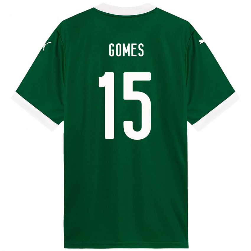 ילדים Bianca Gomes #15 לבן ירוק ג'רזי ביתית 2025/26 חולצה קצרה