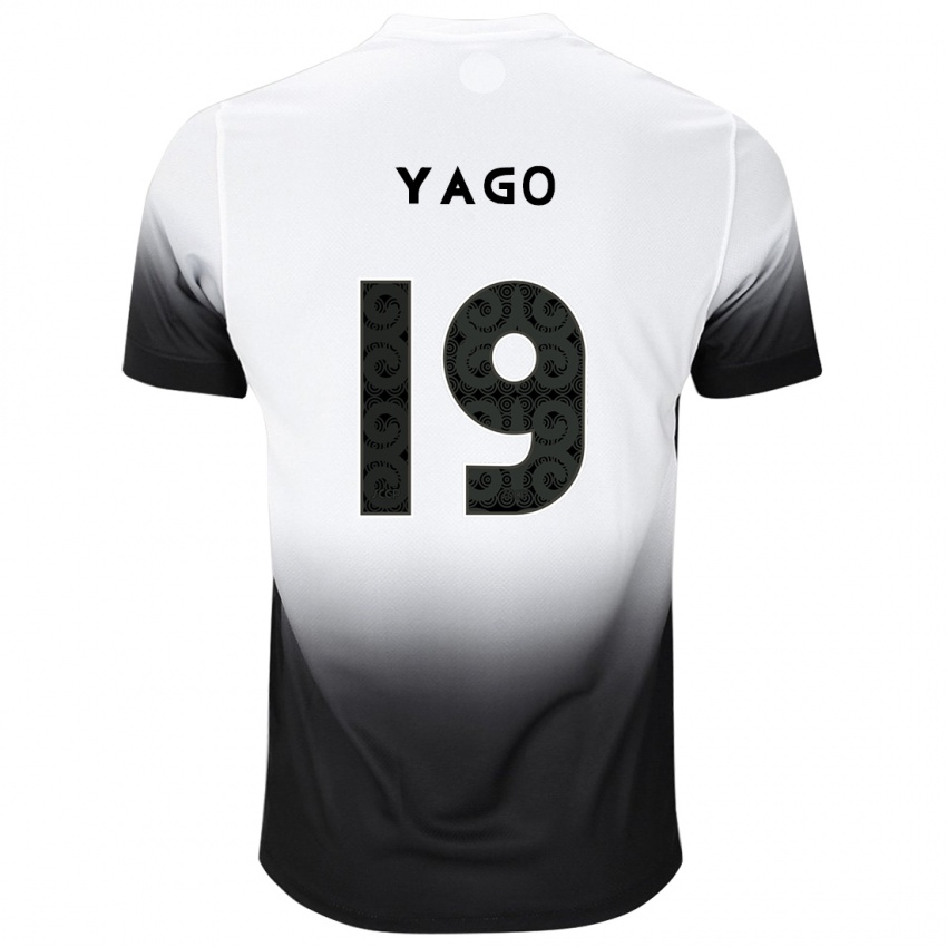 ילדים Yago #19 שחור לבן ג'רזי ביתית 2025/26 חולצה קצרה