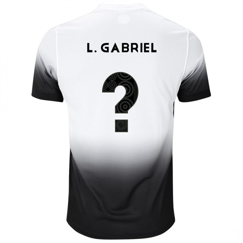ילדים Lucas Gabriel #0 שחור לבן ג'רזי ביתית 2025/26 חולצה קצרה