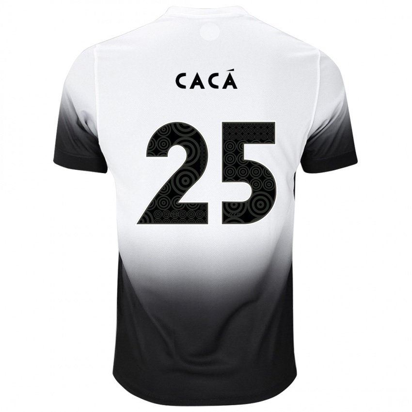ילדים Cacá #25 שחור לבן ג'רזי ביתית 2025/26 חולצה קצרה