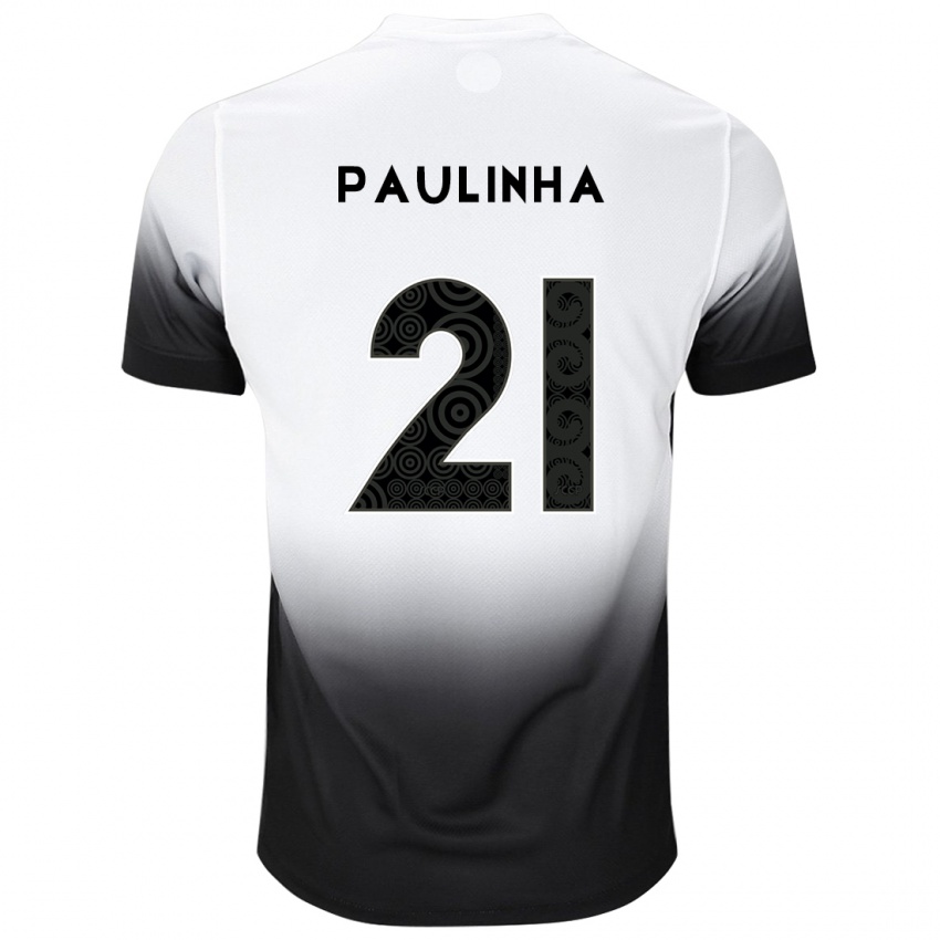 ילדים Paulinha #21 שחור לבן ג'רזי ביתית 2025/26 חולצה קצרה