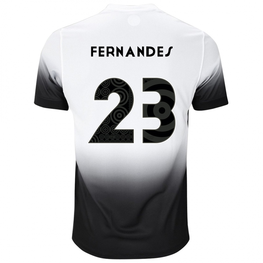 ילדים Gi Fernandes #23 שחור לבן ג'רזי ביתית 2025/26 חולצה קצרה