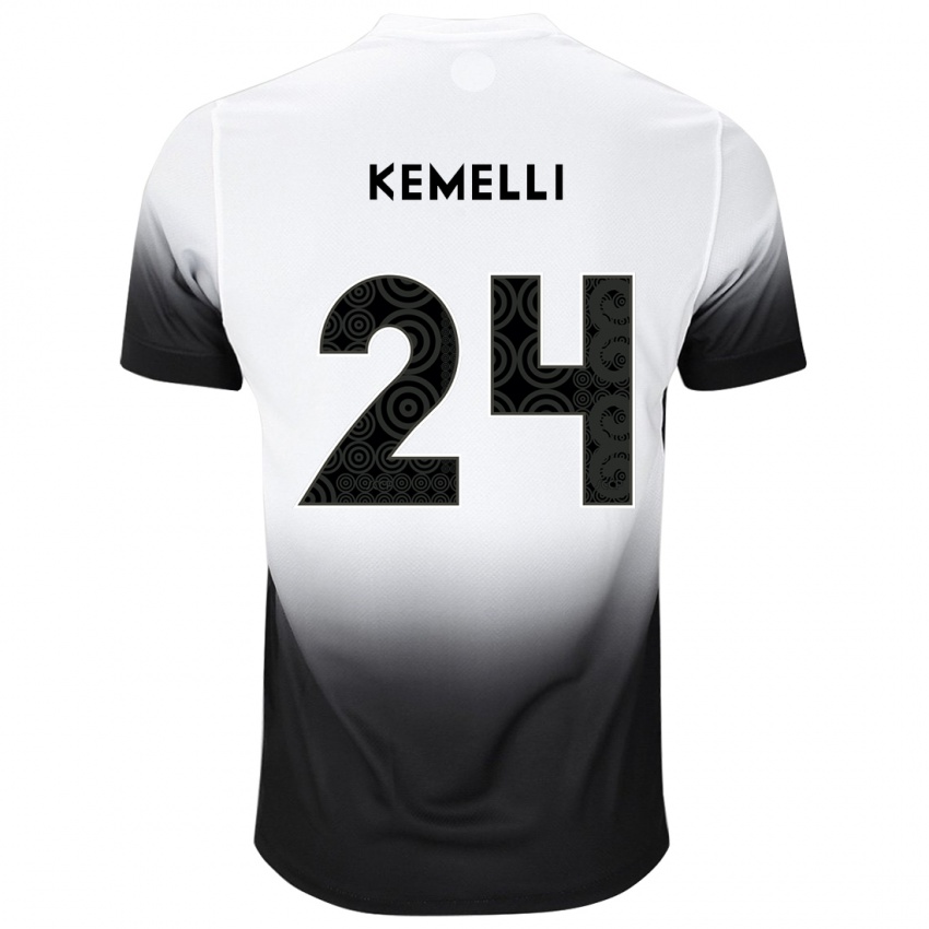 ילדים Kemelli #24 שחור לבן ג'רזי ביתית 2025/26 חולצה קצרה