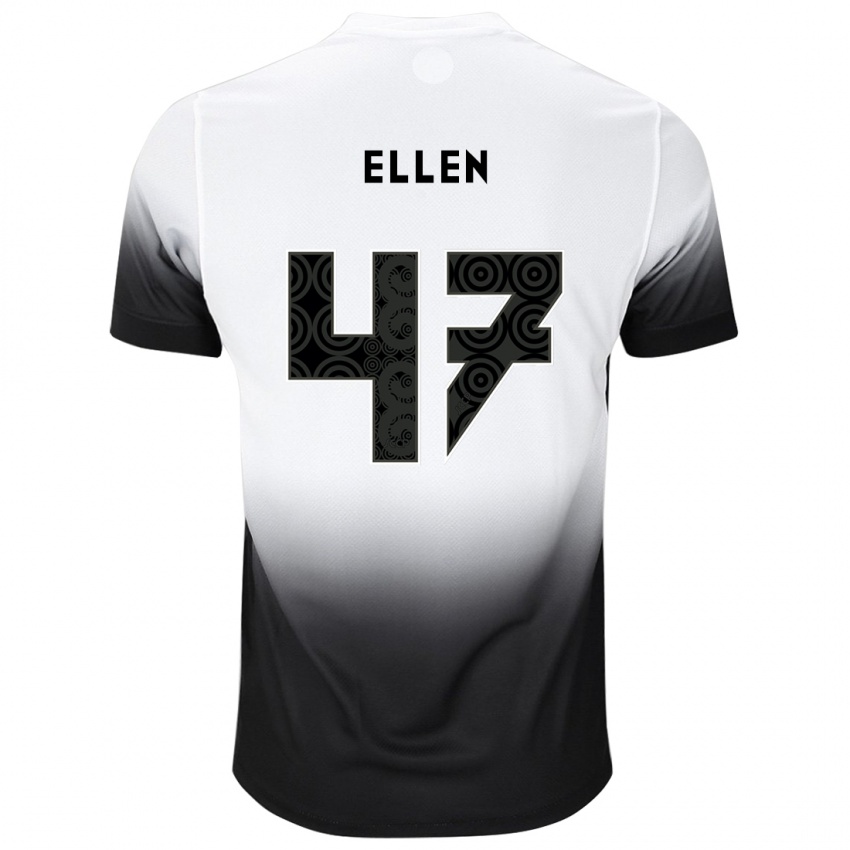 ילדים Ellen #47 שחור לבן ג'רזי ביתית 2025/26 חולצה קצרה