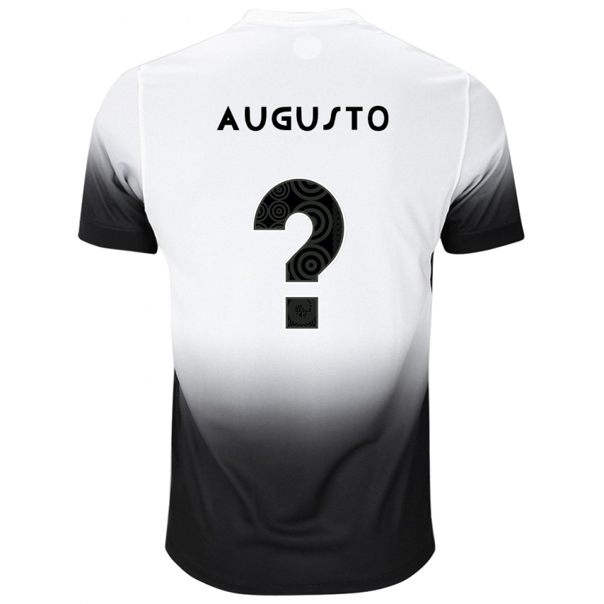 ילדים Felipe Augusto #0 שחור לבן ג'רזי ביתית 2025/26 חולצה קצרה