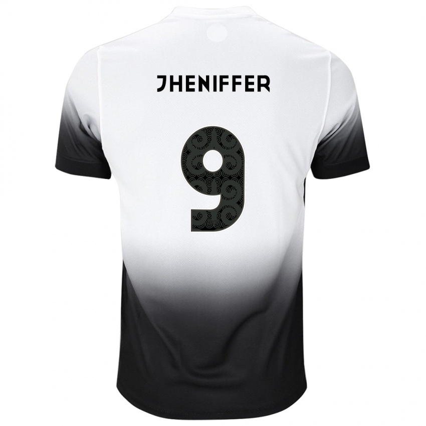 ילדים Jheniffer #9 שחור לבן ג'רזי ביתית 2025/26 חולצה קצרה