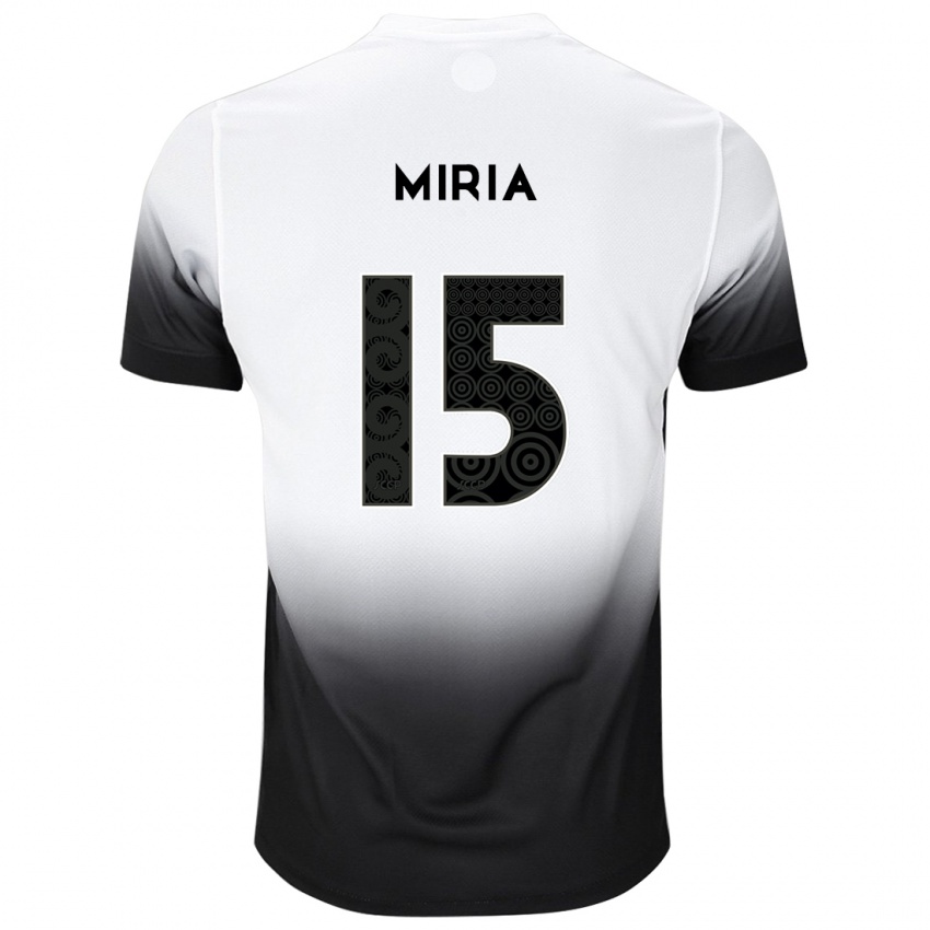 ילדים Miria #15 שחור לבן ג'רזי ביתית 2025/26 חולצה קצרה