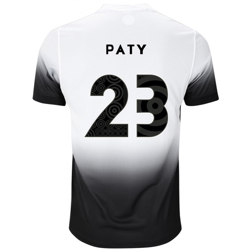 ילדים Paty #23 שחור לבן ג'רזי ביתית 2025/26 חולצה קצרה