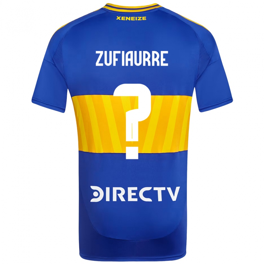 ילדים Iker Zufiaurre #0 לבן כחול ג'רזי ביתית 2025/26 חולצה קצרה