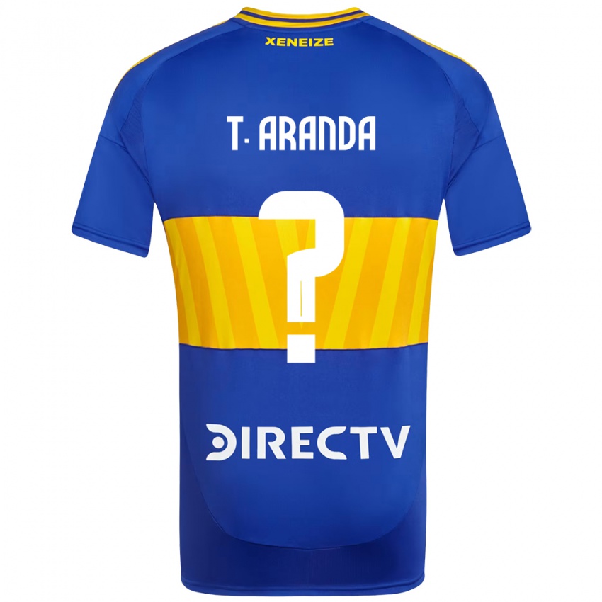 ילדים Tomás Aranda #0 לבן כחול ג'רזי ביתית 2025/26 חולצה קצרה