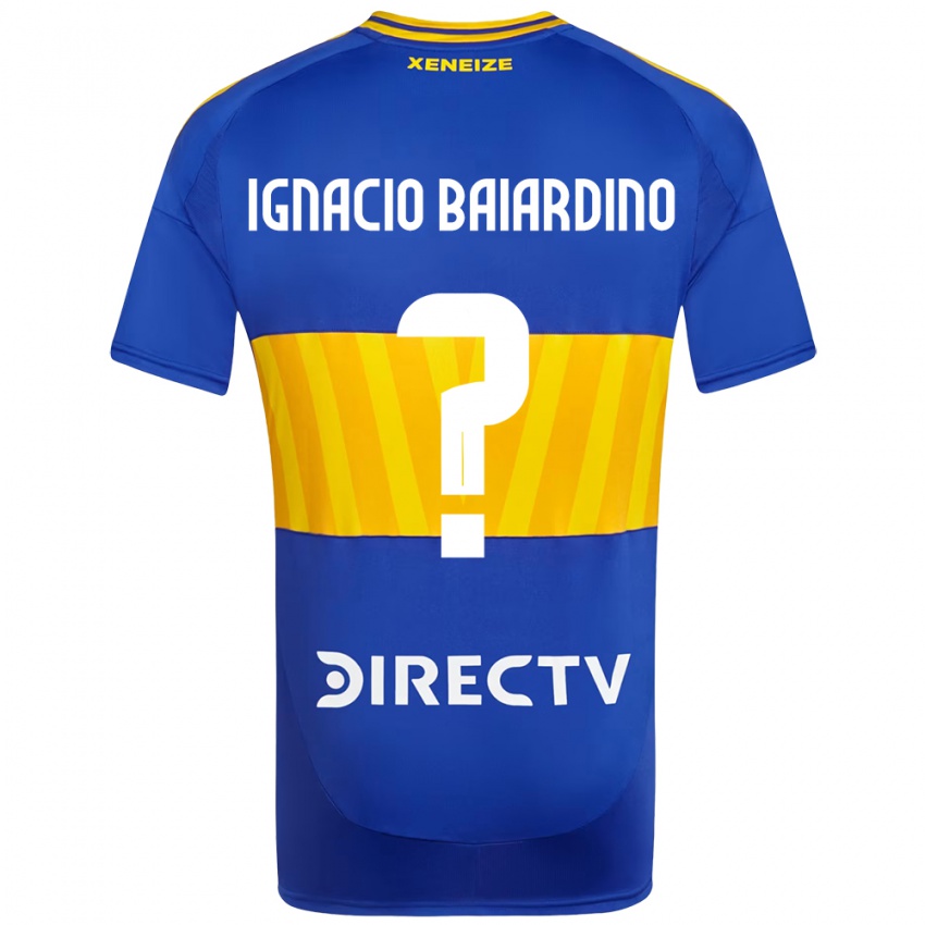 ילדים Juan Ignacio Baiardino #0 לבן כחול ג'רזי ביתית 2025/26 חולצה קצרה
