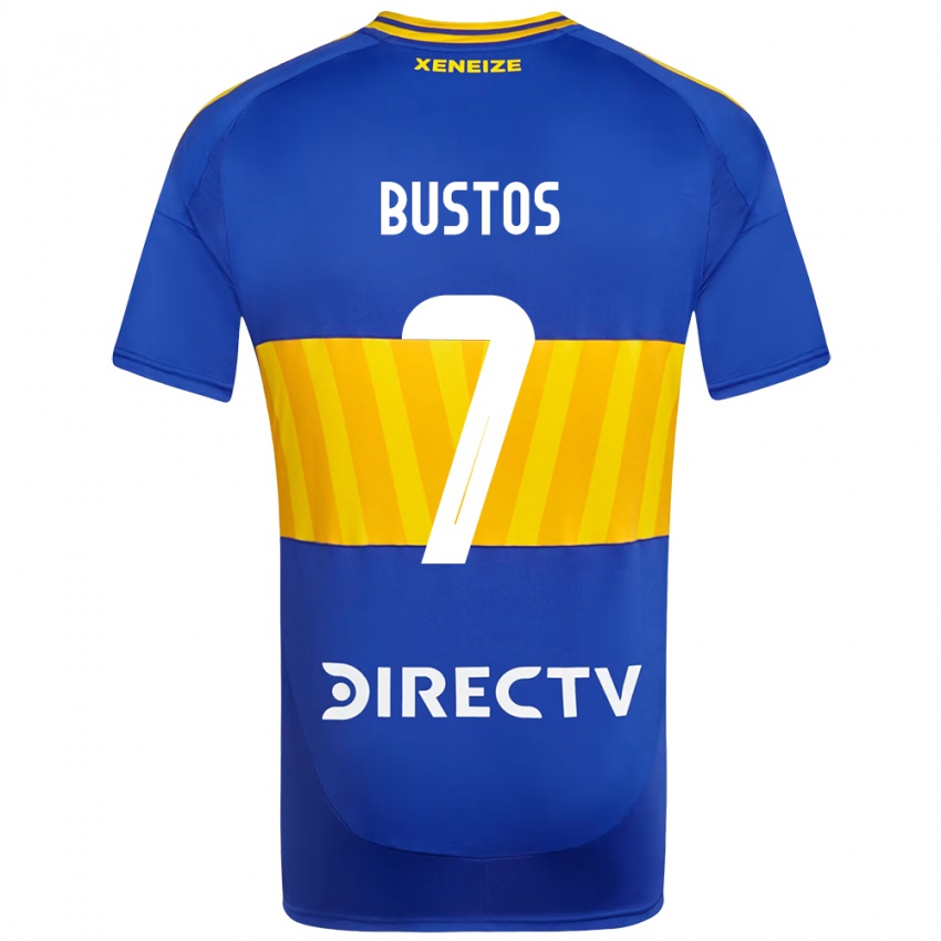ילדים Tomás Bustos #7 לבן כחול ג'רזי ביתית 2025/26 חולצה קצרה