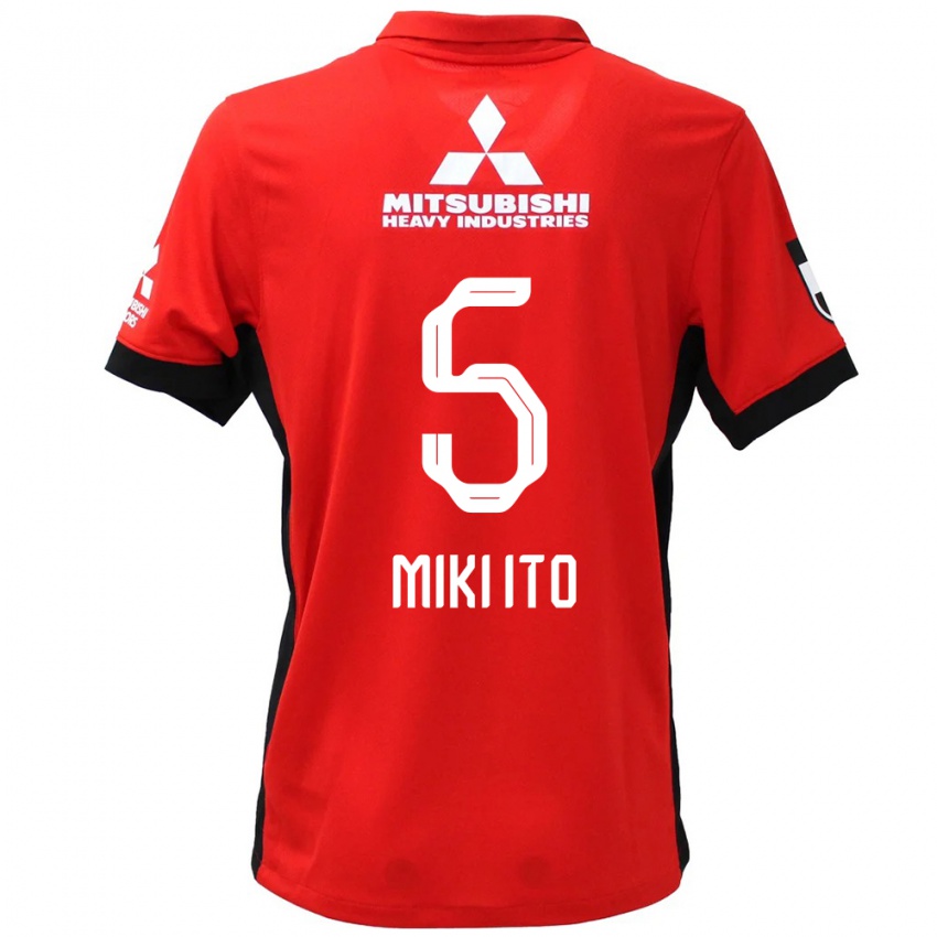 ילדים Miki Ito #5 לבן שחור ג'רזי ביתית 2025/26 חולצה קצרה