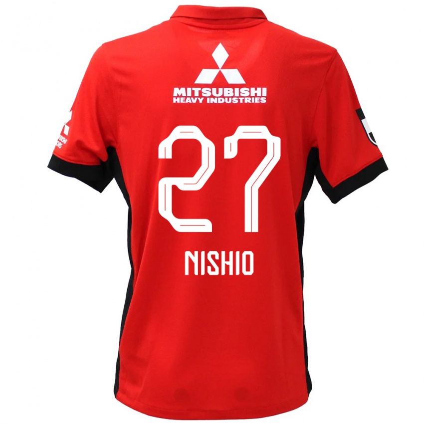 ילדים Hanon Nishio #27 לבן שחור ג'רזי ביתית 2025/26 חולצה קצרה