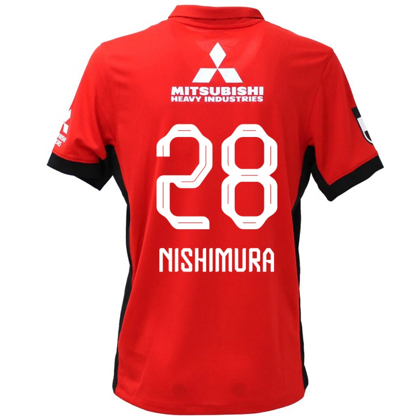 ילדים Kotone Nishimura #28 לבן שחור ג'רזי ביתית 2025/26 חולצה קצרה