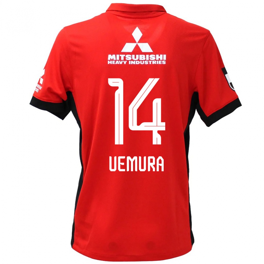 ילדים Shoko Uemura #14 לבן שחור ג'רזי ביתית 2025/26 חולצה קצרה
