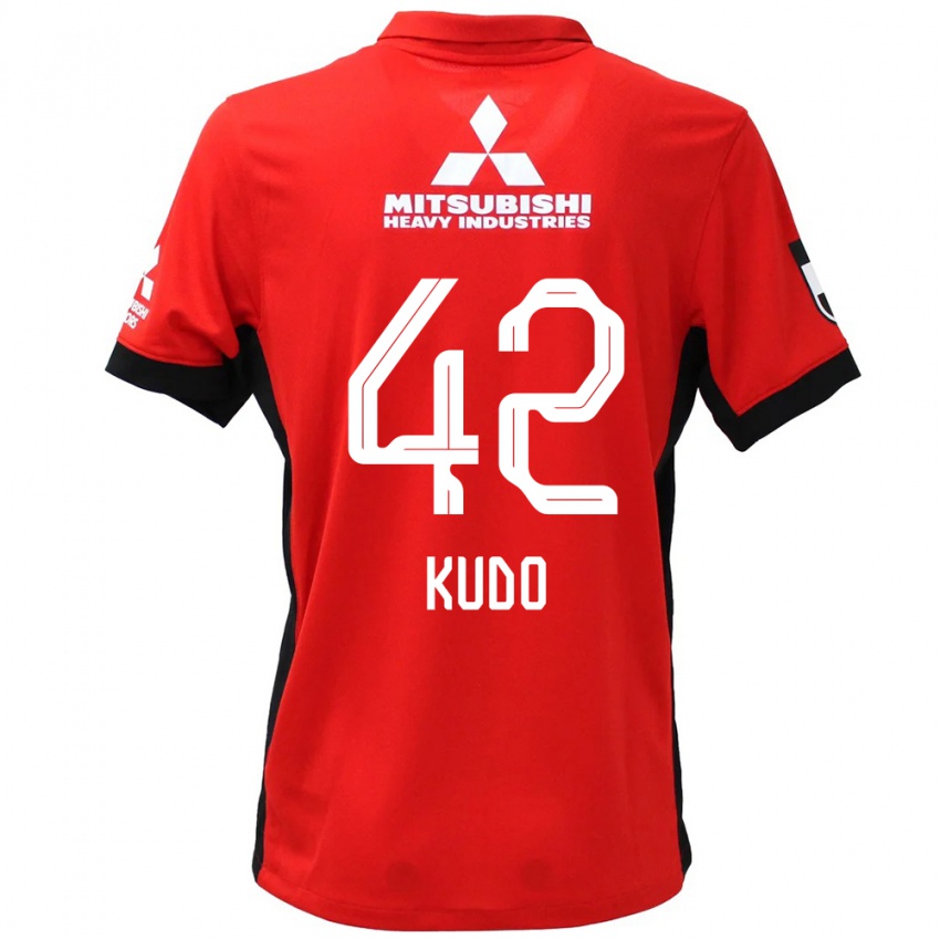 ילדים Kota Kudo #42 לבן שחור ג'רזי ביתית 2025/26 חולצה קצרה