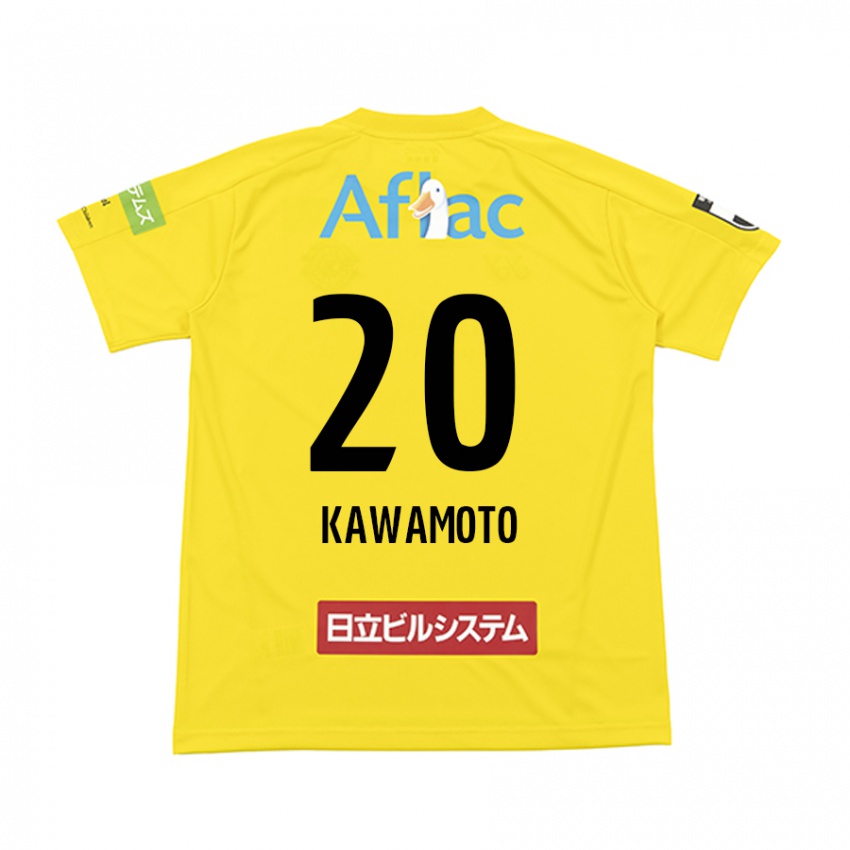 ילדים Daizen Kawamoto #20 שחור צהוב ג'רזי ביתית 2025/26 חולצה קצרה