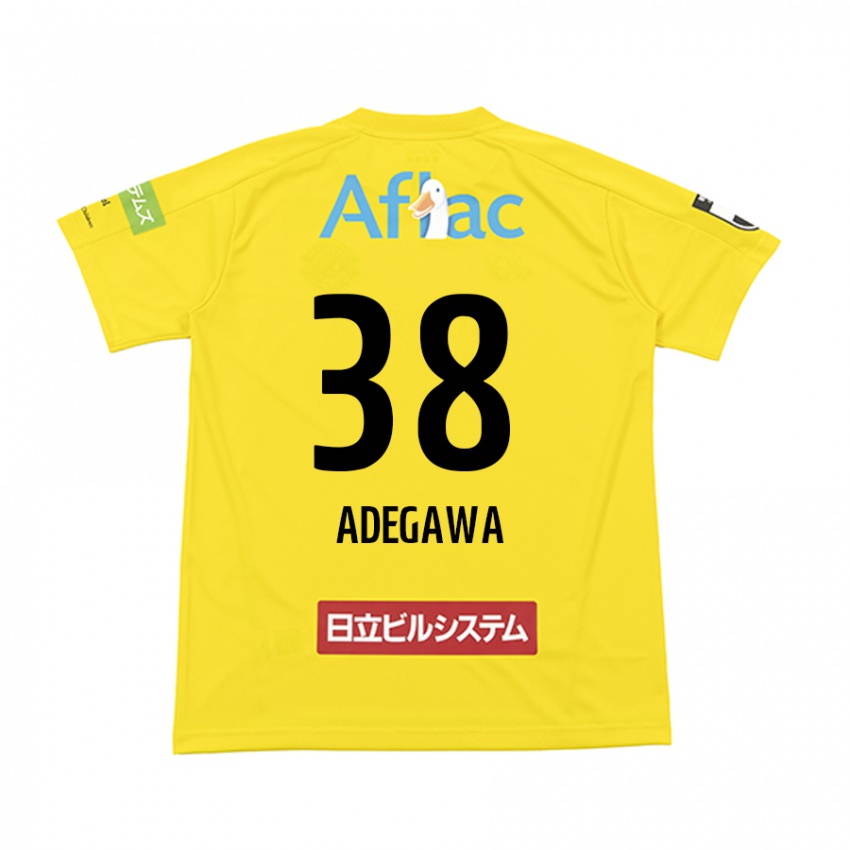 ילדים Koa Adegawa #38 שחור צהוב ג'רזי ביתית 2025/26 חולצה קצרה